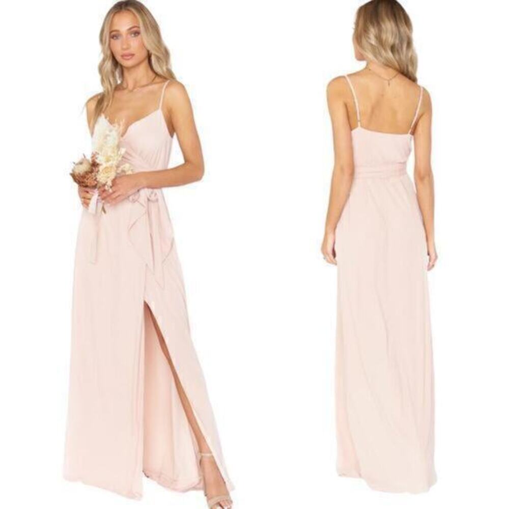 Show Me Your Mumu Liz Maxi Dress Dusty Blush Crisp size Medium